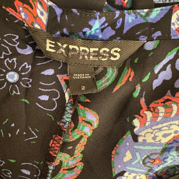 Express Paisley Boho Long Sleeve Maxi Dress - Picture 8 of 8